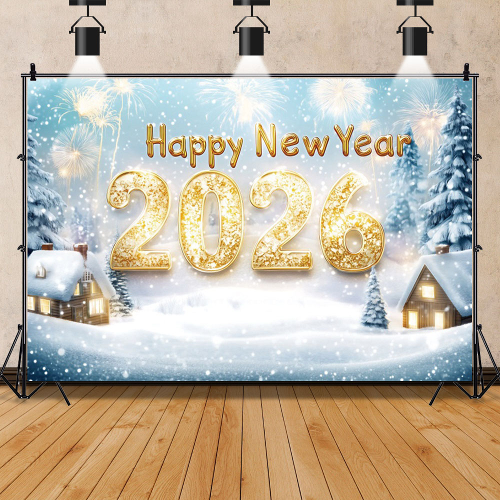2026 Happy New Year Theme Part - Photography Lighting And Backdrop ulasan dan harga
