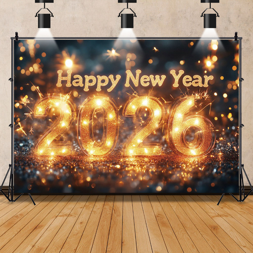 2026 Happy New Year Theme Part - Photography Lighting And Backdrop ulasan dan harga