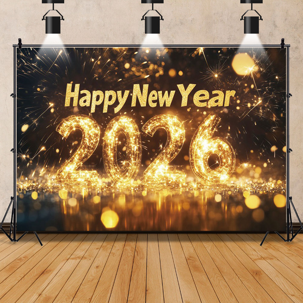 2026 Happy New Year Theme Part - Photography Lighting And Backdrop ulasan dan harga