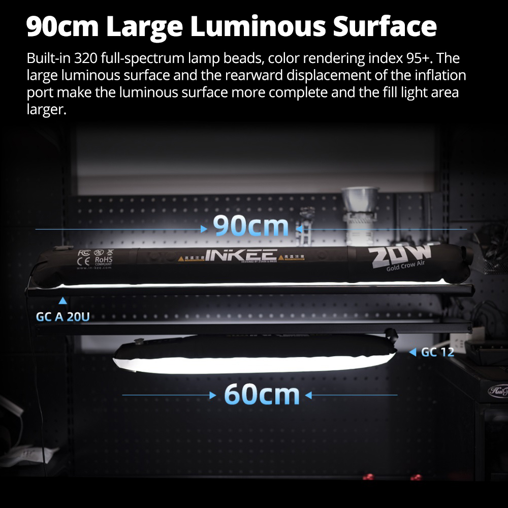 INKEE GCA20U Air Tube LED Ligh - Photography Lighting Options ulasan dan harga