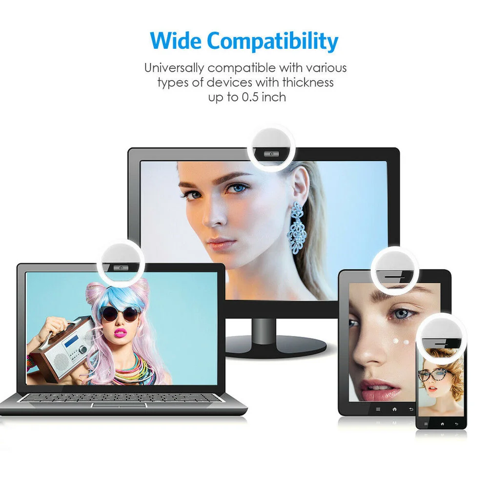 Rechargeable Clip On Selfie Ri - Photography Lighting Accessories ulasan dan harga