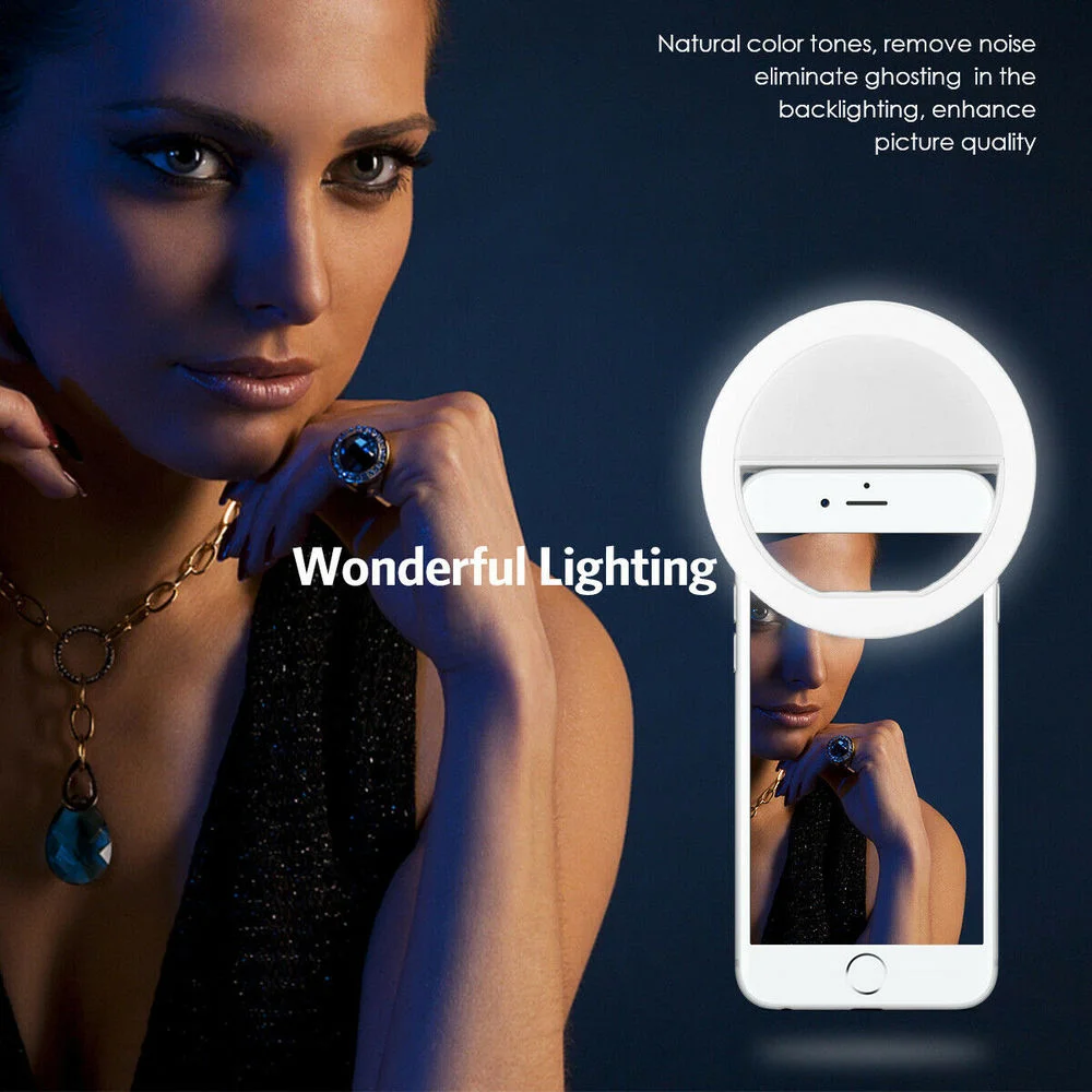 Rechargeable Clip On Selfie Ri - Photography Lighting Accessories ulasan dan harga