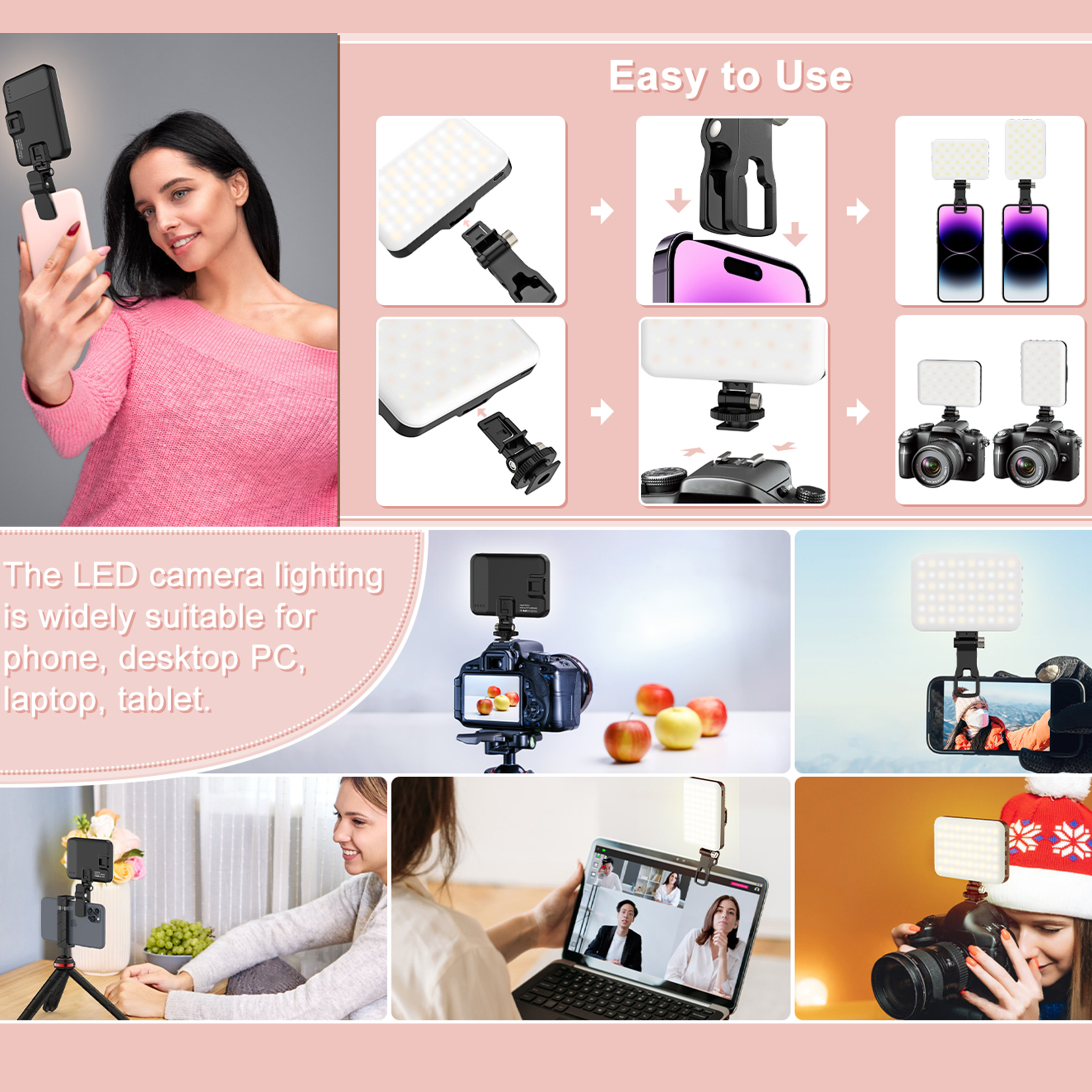 LED Selfie Light 60 High Power - Photography Lighting Accessories ulasan dan harga