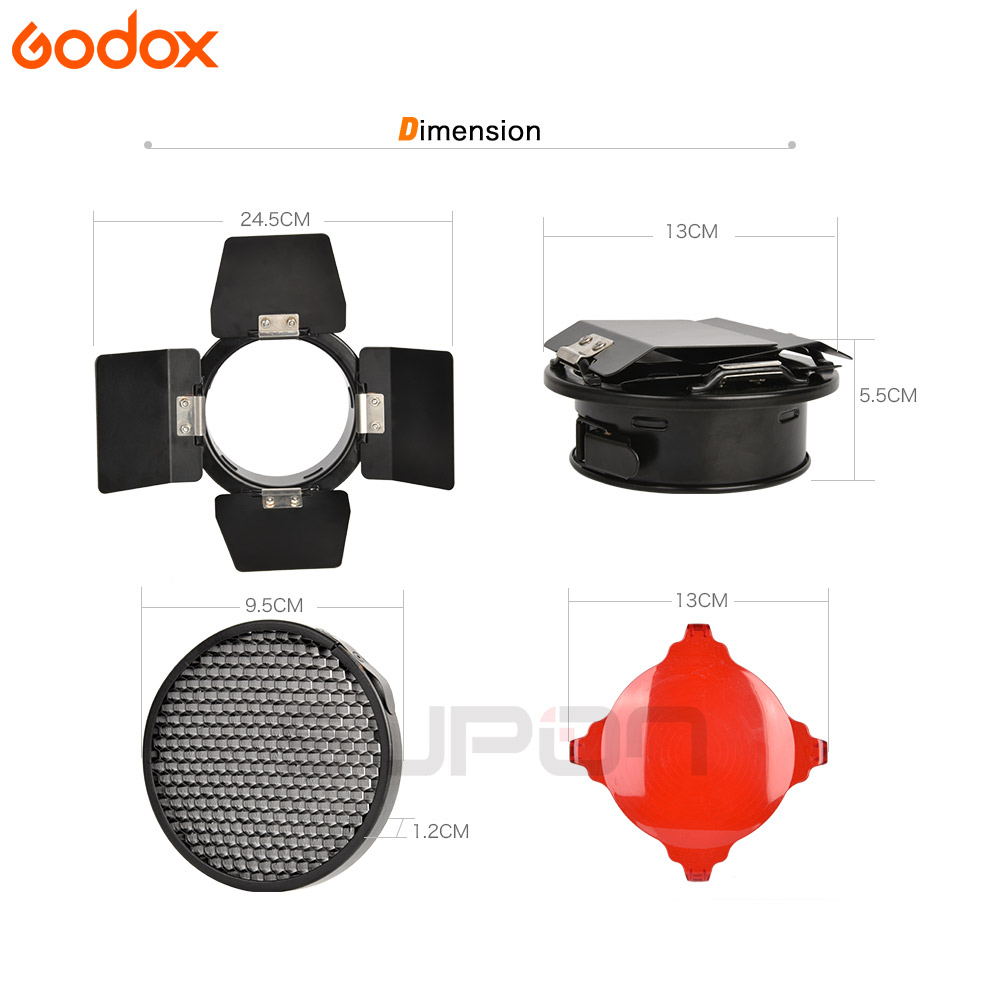Godox BD-03 Barn Door With Hon - Honeycomb Grid Filter ulasan dan harga